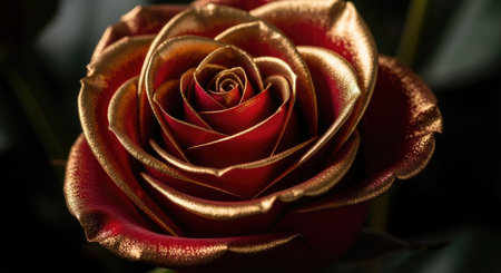 close up of beautiful red rose on black background, shallow depth of fieldの素材