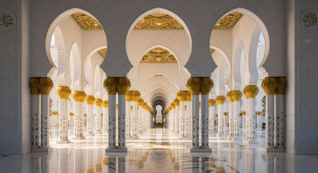 Sheikh Zayed Grand Mosque in Abu Dhabi, United Arab Emiratesの素材