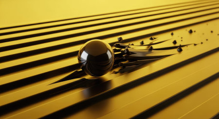 3d render of abstract metallic background design. Reflective surface.の素材