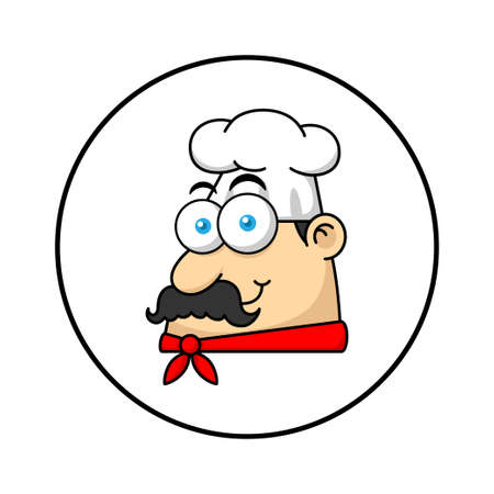 Chef Mascot Character Faceのイラスト素材