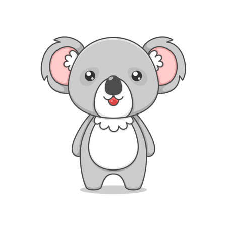 Cute Koala Cartoon Characterのイラスト素材
