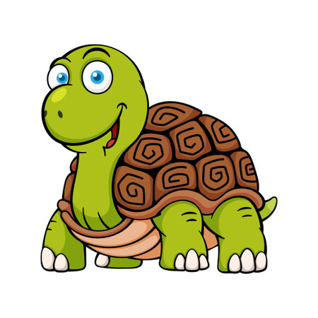 Cute Tortoise Cartoon Characterのイラスト素材