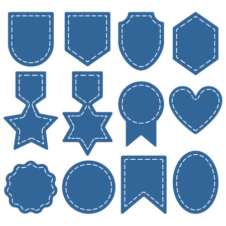 Isolated Patch Badge Emblem Frame Collection Set Premium Vectorのイラスト素材