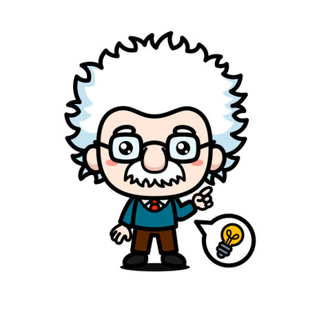 Cute Scientist Cartoon Character Premium Vectorのイラスト素材