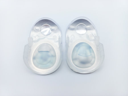 Sterile Contact Lens In Sealed Package Isolated On White Backgroundの写真素材