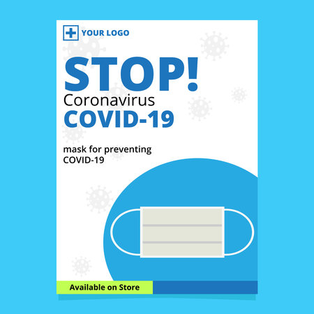 Poster design for promotion health safety equipment for covid-19 preventionのイラスト素材