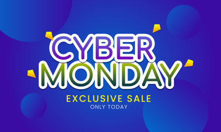 Cyber Monday Sale Promotion Background with Modern Style. Background design for marketing and sale promotion. Vector Illustrationのイラスト素材