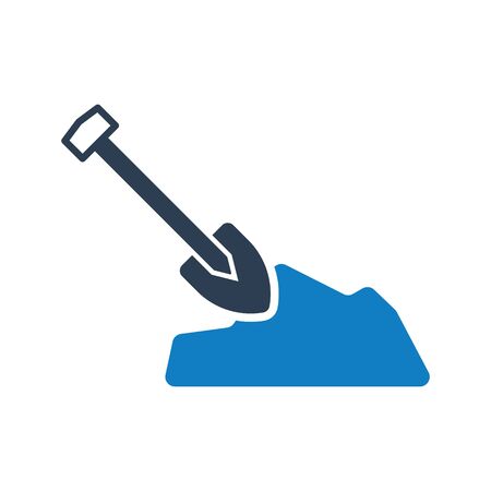 Construction digging iconのイラスト素材