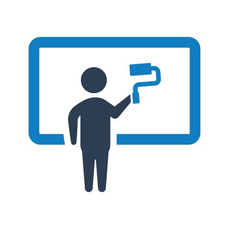 Wall painting iconのイラスト素材