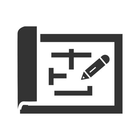 Architect blueprint iconのイラスト素材
