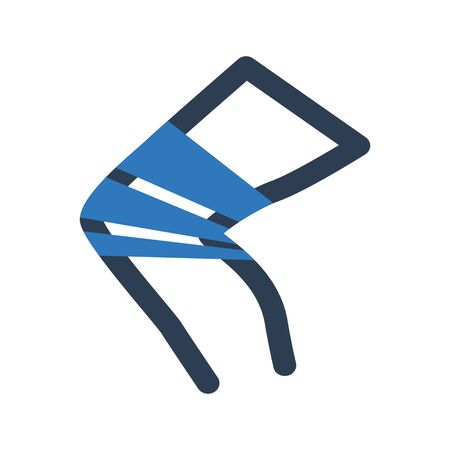 Knee With Bandage Icon, leg with bandage iconのイラスト素材