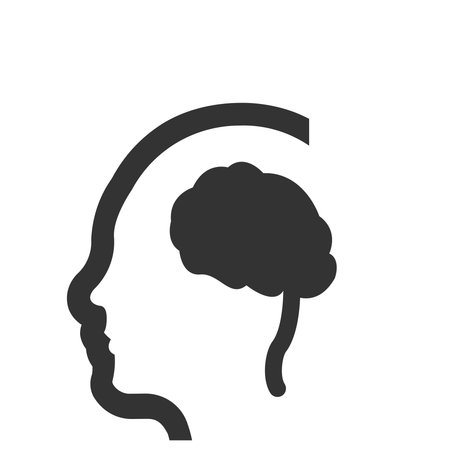 Human brain icon illustration