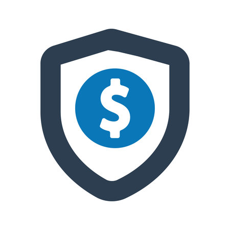 Financial Protection Icon, Business Insurance Policy, Secure investment vectorのイラスト素材