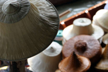 straw hatの写真素材