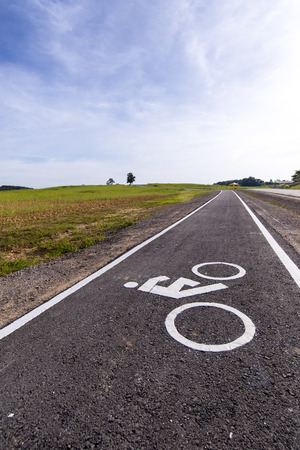 Bike lane in parkの写真素材