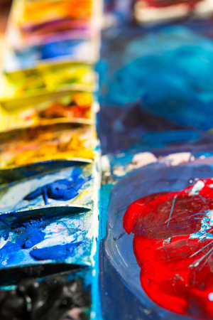 Close Up abstract acrylic painted backgroundの写真素材