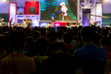 A live concert engage a crowd flow in concert.の写真素材