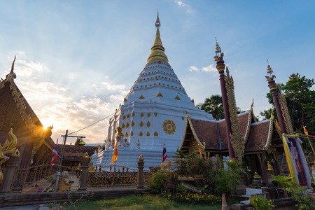 Wat Chiang Yeun Temple in Chiang mai, Thailandのeditorial素材