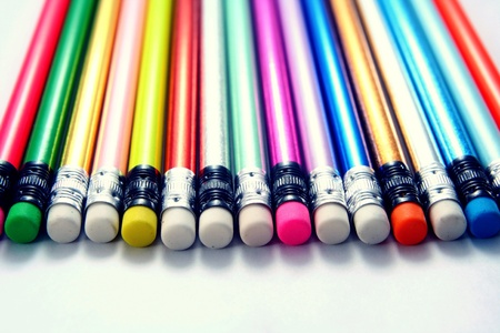 Colorful pencil erasersの素材
