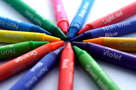 Colorful crayons