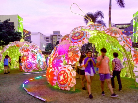 Serendra park in the fort, bonifacio global city, in taguig city, philippinesの素材