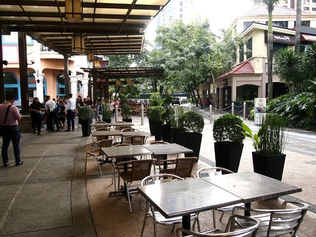 Bars and restaurants as well as sites and attractions at the Eastwood City in the Philippinesの素材
