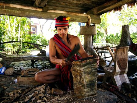 Artists and performers inside the Nayong Pilipino in Pampanga, Philippinesの素材