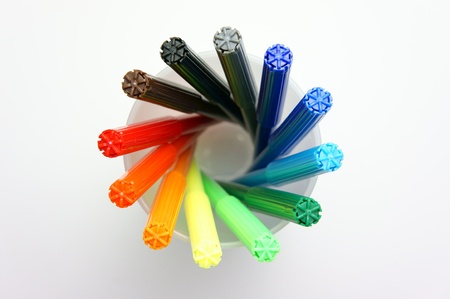 Set of felt-tip pens of different の写真素材