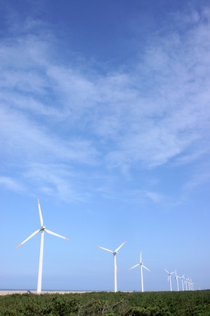 Power generation wind farmの写真素材