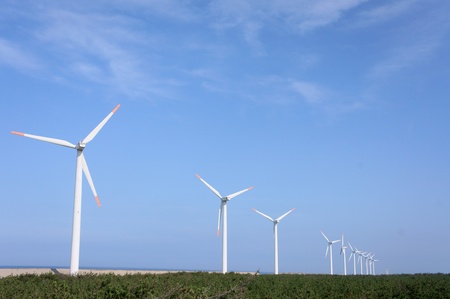 Power generation wind farmの写真素材