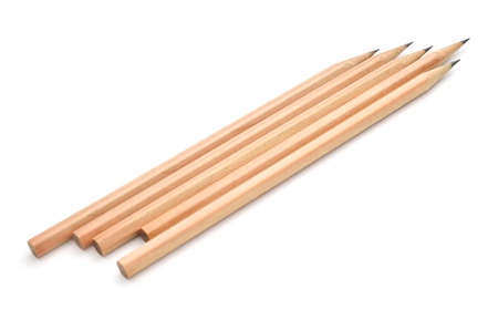 pencils on whiteの写真素材