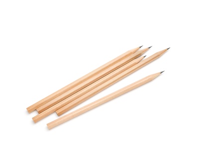 pencils on whiteの写真素材