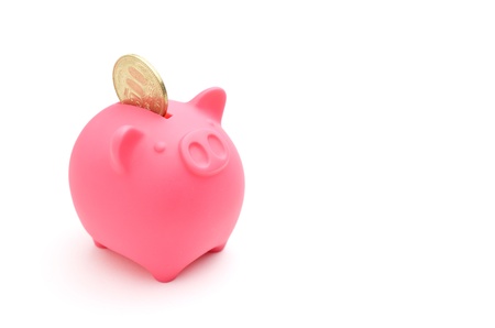 piggy bank and japanese moneyの写真素材