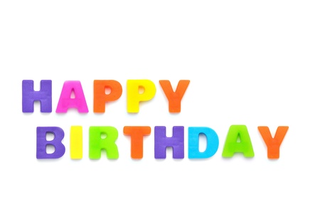 alphabet HAPPY BIRTHDAYの写真素材