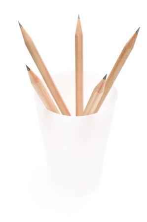 pencils on whiteの写真素材