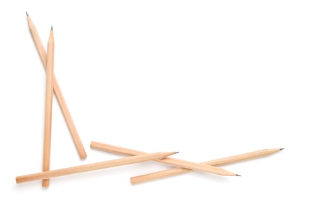 pencils on whiteの写真素材