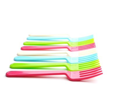 colorful forkの写真素材