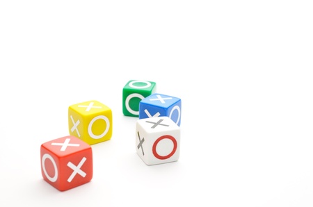 Dice with words true, falseの写真素材