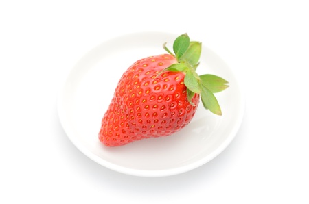strawberry isolated on white backgroundの写真素材