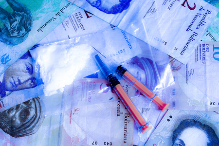 Drug trafficking - Drug addiction - Heroin - Narcotic businessの写真素材