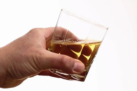 Alcohol addiction - Social problem - Alcoholism - drink glassの写真素材