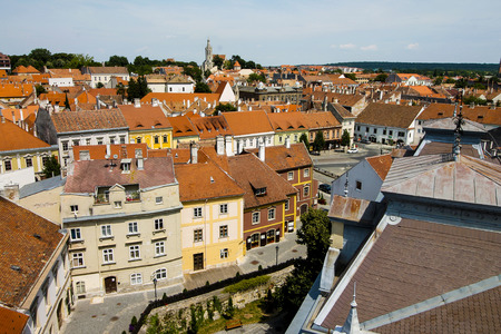 Urban landscape in Hungary - Sopron city. Medieval cityのeditorial素材