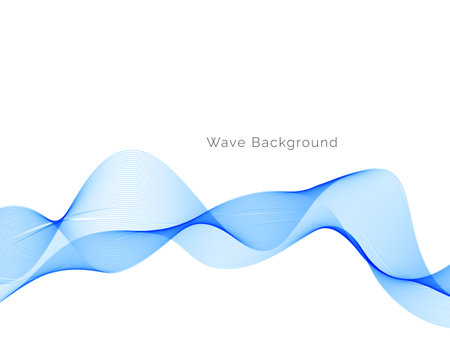 Modern blue wave design background vectorのイラスト素材
