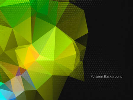 Abstract colorful triangular geometric crystal background vectorのイラスト素材