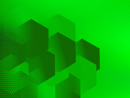 Green color modern Geometric shape background design vectorのイラスト素材