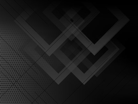 Dark geometric black abstract background elegent design pattern vectorのイラスト素材