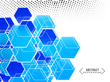 Modern Geometric blue polygonal shape design background vectorのイラスト素材