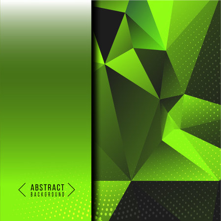 Abstract geometric smooth stylish green background design vectorのイラスト素材