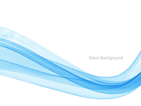 Abstract blue modern wave design background vectorのイラスト素材