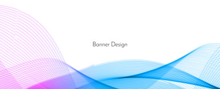 Abstract decorative wave banner modern design vector background vectorのイラスト素材